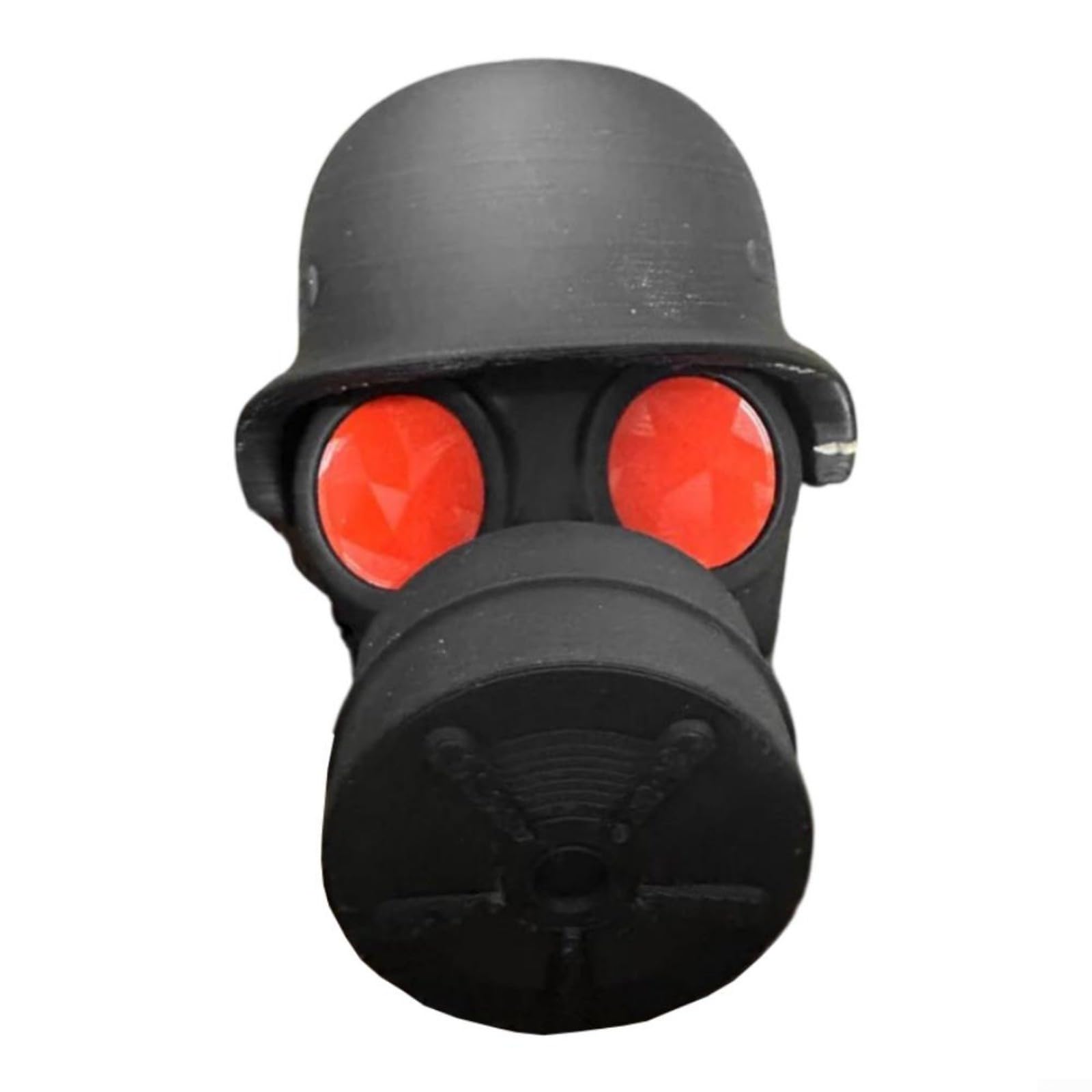 EXTRWORY Abdeckung für Anhängerkupplung, Kunststoff, Schutzkappe, Helmdesign mit Visier, anpassbare Augenfarbe, passend für Abschlepphaken-Abdeckung (rot) von EXTRWORY