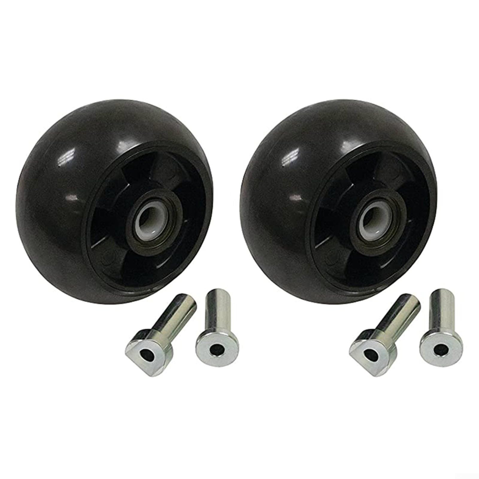 EXTRWORY Messrad-Set aus Kunststoff, kompatibel mit AM125172, AM124706, 210–300, robustes Ersatzzubehör, schwarz, für Rasenmäher (2 Stück) von EXTRWORY