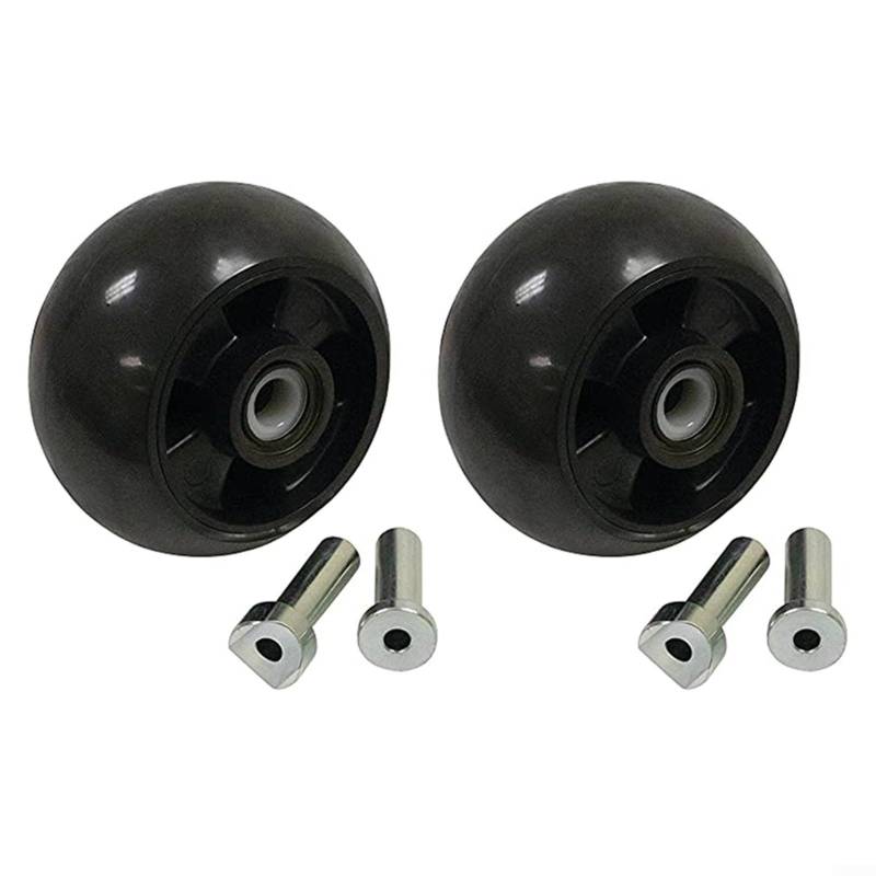EXTRWORY Messrad-Set aus Kunststoff, kompatibel mit AM125172, AM124706, 210–300, robustes Ersatzzubehör, schwarz, für Rasenmäher (2 Stück) von EXTRWORY