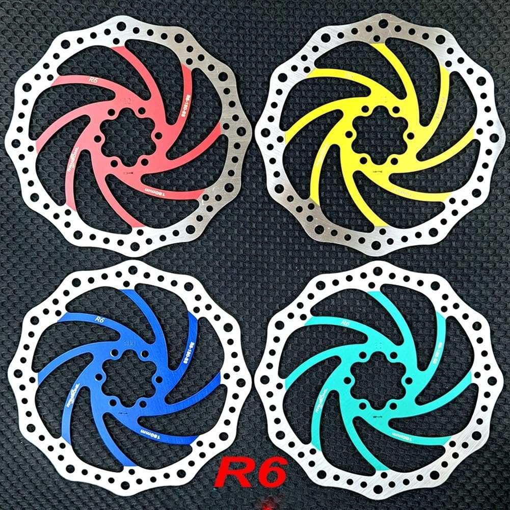 Innovatives Hohlkanten-Design, schwimmende Scheibenbremsen für Rotor-Bikes, passend für Standardgröße von 160 bis 203 mm (Gelb 160) von EXTRWORY