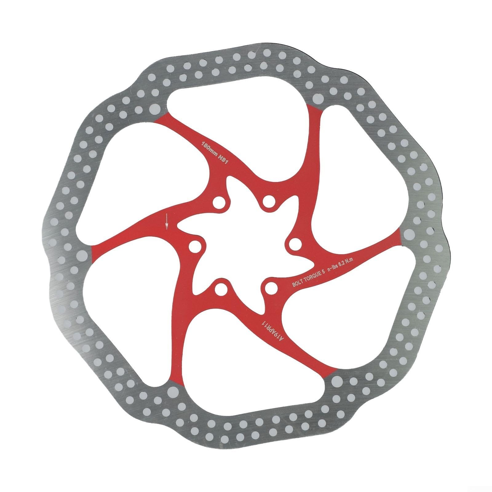 Rüsten Sie Ihr Fahrrad mit hocheffizienten Scheibenbremsen aus Edelstahl auf, 160 & 180 mm Optionen (Rot 180) von EXTRWORY