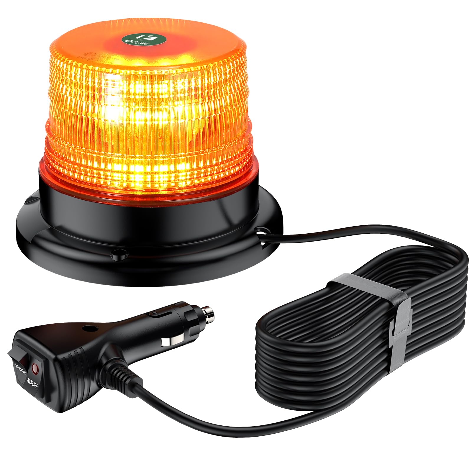 EYPINS 40 LED Rundumleuchte, 40W Auto Warnleuchte, Rundumleuchte Orange, Magnet Warnlicht Blinkleuchte Strobe Beacon Light IP67 für 12V/24V Truck, KFZ, LKW, Traktor | E57 IP67 von EYPINS