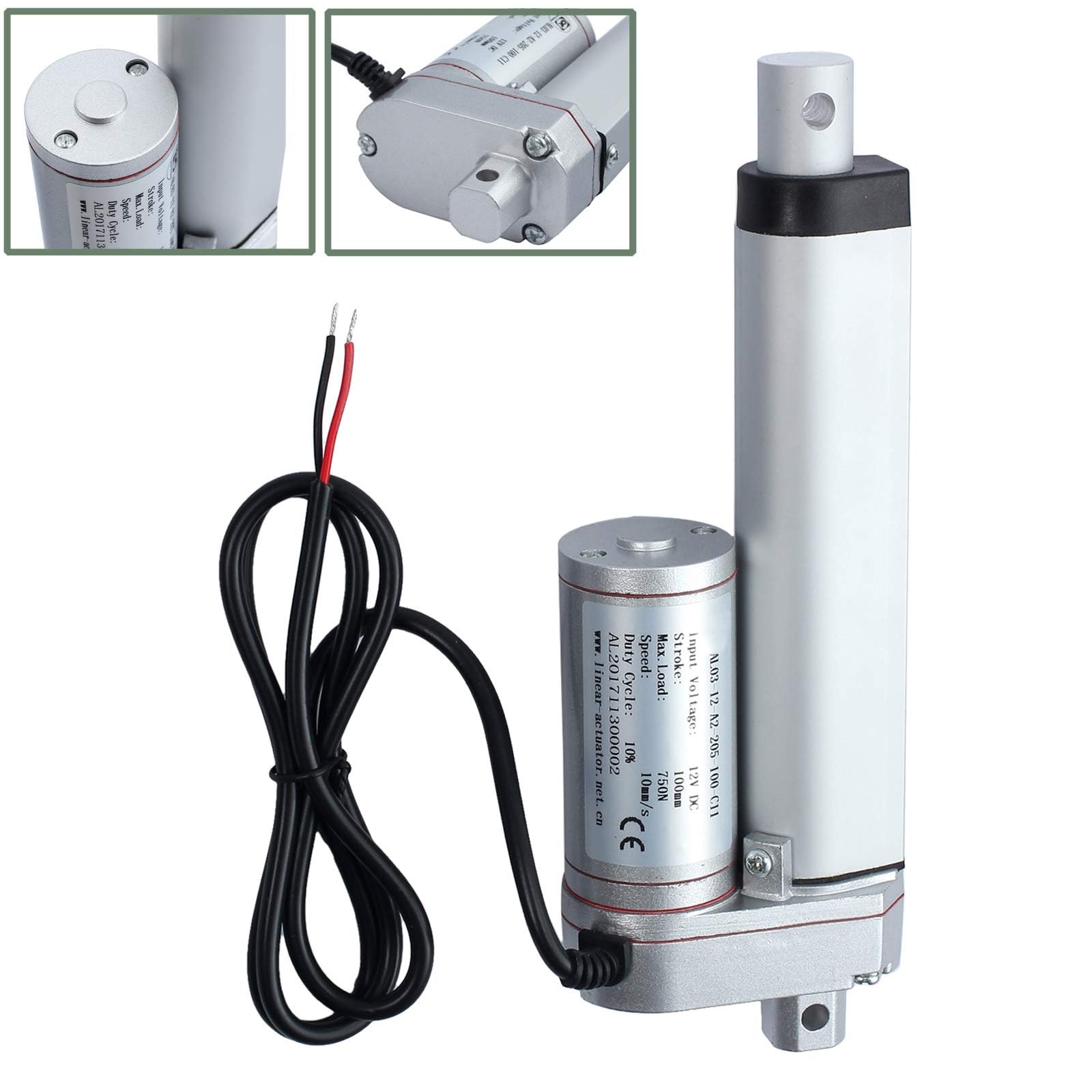EYPINS Linearmotor 12V, 100MM Linear Actuator 750N 160lbs Linearantrieb Linearmotor Verstellantrieb Stroke Length Antrieb Heavy Duty Toröffner für Elektrisch Motor DIY Auto Möbel Lifting Sofa EYPINS Linearmotor 12V, 100MM Linear Actuator 750N 160lbs Linearantrieb Linearmotor Verstellantrieb Stroke Length Antrieb Heavy Duty Toröffner für Elektrisch Motor DIY Auto Möbel Lifting Sofa von EYPINS
