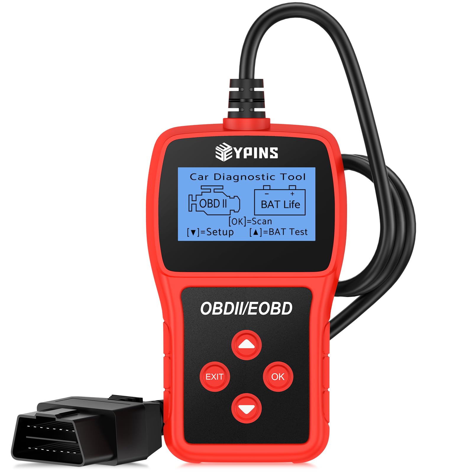 EYPINS OBD2 Diagnosegerät, Auto OBDII Motor Fehlercodeleser mit DTC-Definition Auto Diagnosegerät, Echtzeitdaten, Batteriegesundheit, KFZ Auslesegerät mit Vollen OBD2-Funktionen für Autos seit 2006 EYPINS OBD2 Diagnosegerät, Auto OBDII Motor Fehlercodeleser mit DTC-Definition Auto Diagnosegerät, Echtzeitdaten, Batteriegesundheit, KFZ Auslesegerät mit Vollen OBD2-Funktionen für Autos seit 2006 von EYPINS