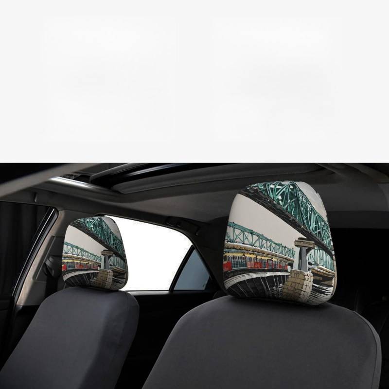 EZDLOWVBA Autositz-Kopfstützenbezug-Set für Mädchen und Frauen, niedliches Autositz-Kopfstützenbezug-Set, 2-teiliges Set mit Kopfstützenschutzbezügen von EZDLOWVBA