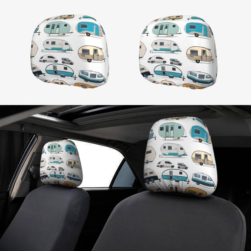EZDLOWVBA Autositz-Kopfstützenbezug-Set mit Aufschrift "You Make Me Happy", für Mädchen und Frauen, niedliches Autositz-Kopfstützenbezug-Set, 2-teiliges Set von EZDLOWVBA