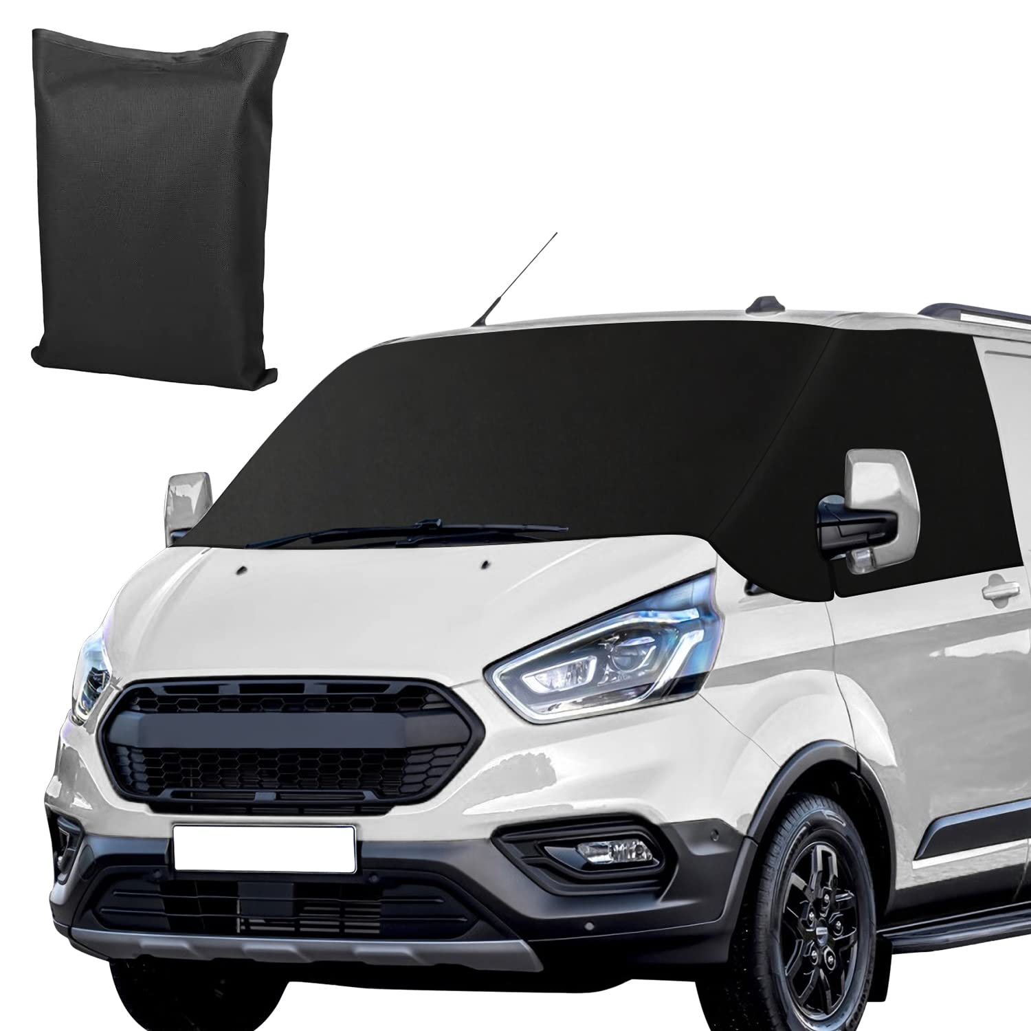 Auto Windschutzscheiben Abdeckung Ersatz für F-ord Transit Custom, 600D Frontscheibe Sonnenschutz, Wasserdicht UV-Schutz Wetterfest Anti Frost Frontscheibenabdeckung Auto Windschutzscheiben Abdeckung Ersatz für F-ord Transit Custom, 600D Frontscheibe Sonnenschutz, Wasserdicht UV-Schutz Wetterfest Anti Frost Frontscheibenabdeckung von EZGETOP