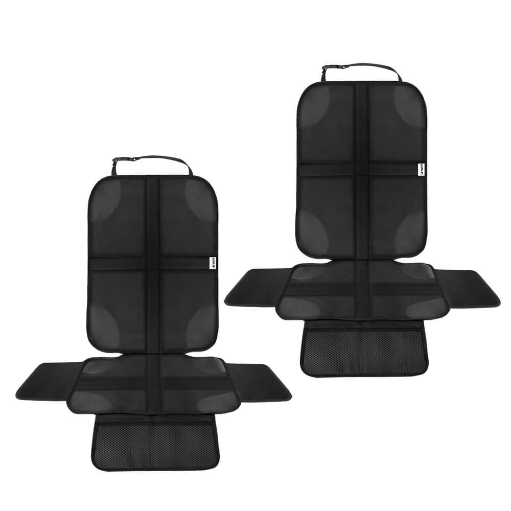Ezilif Kindersitzunterlage 2 Stück ISOFIX geeignete Sitzschoner Auto Kindersitz, mit Anti-Rutsch Funktion Autositzschoner, Autositzauflage Sitzschutz (Schwarz) von EZILIF