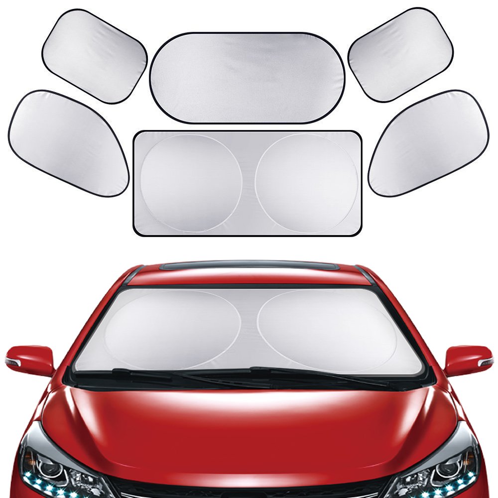 Sonnenschutz Auto 6 *Stück Faltbare Sonnenblende vor Hize und UV Strahlen für alle Fenster, Baby Autosonnenschutz von EZONTEQ Sonnenschutz Auto 6 *Stück Faltbare Sonnenblende vor Hize und UV Strahlen für alle Fenster, Baby Autosonnenschutz von EZONTEQ von EZONTEQ
