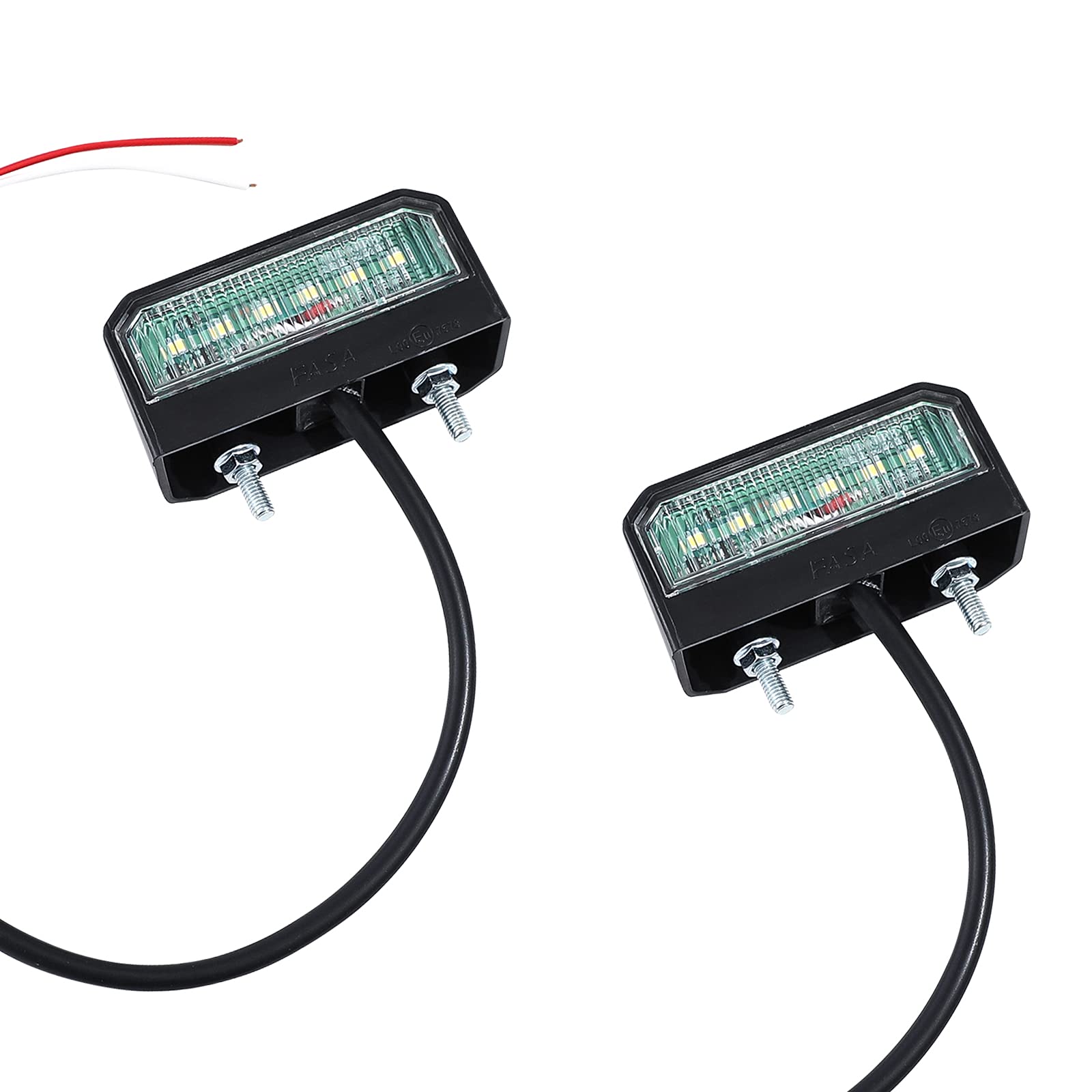 Eacalyc 2 * LED Kennzeichenbeleuchtung, Kennzeichenleuchte für Anhänger Nummernschildbeleuchtung LED Motorrad Nummernschildleuchte Hinten 12~24V Wasserdichtfür Auto Anhänger oder LKW von Eacalyc