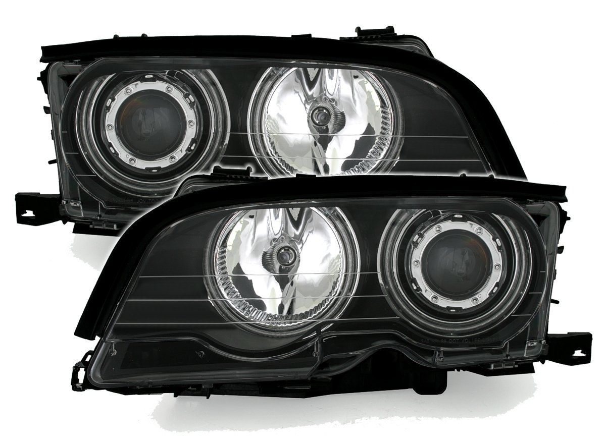 CCFL Angel Eyes Scheinwerfer Set in Klarglas Schwarz CCFL Angel Eyes Scheinwerfer Set in Klarglas Schwarz von Eagle Eyes