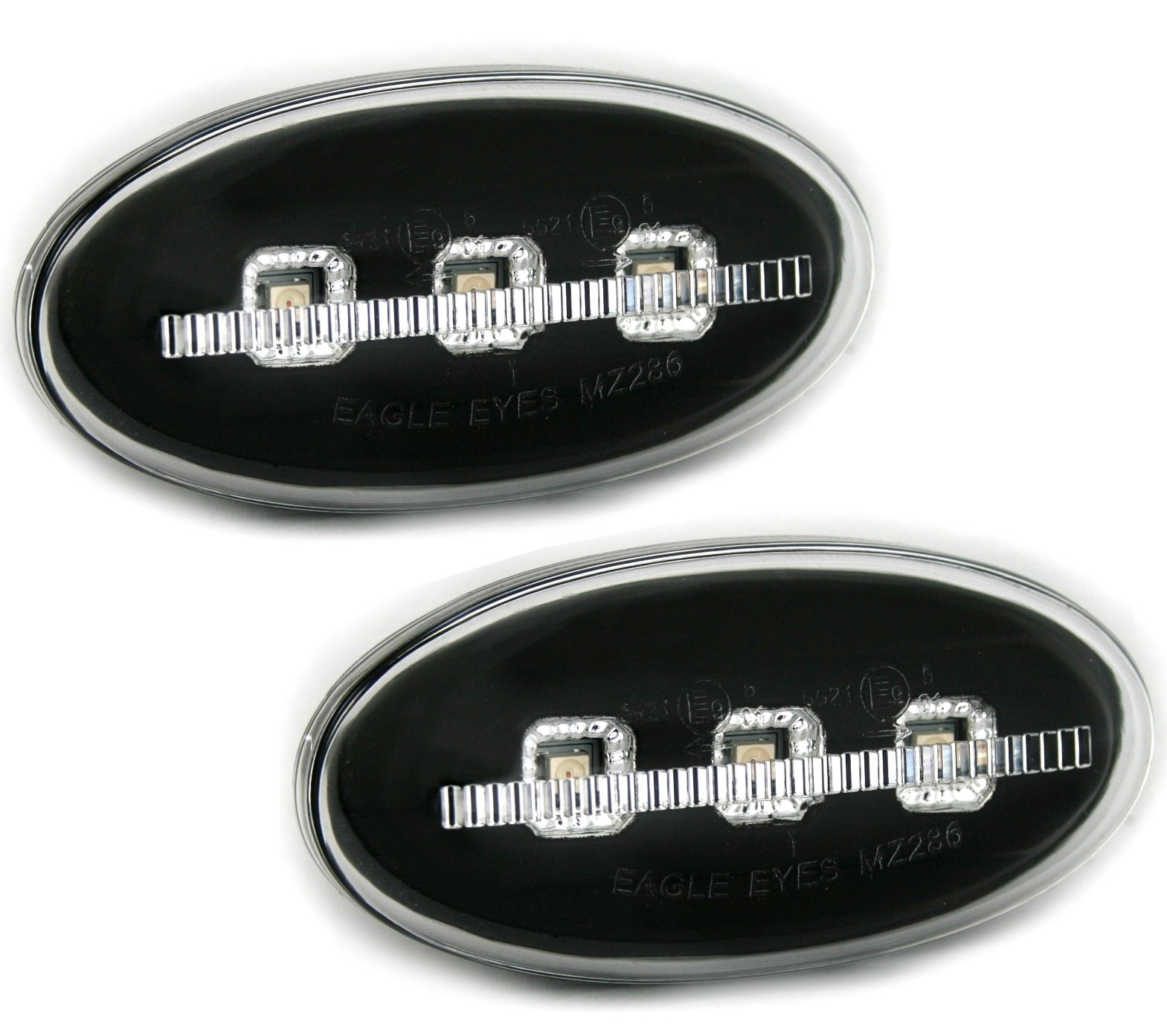 Eagle Eyes LED Seitenblinker Set in Klarglas Schwarz Eagle Eyes LED Seitenblinker Set in Klarglas Schwarz von Eagle Eyes