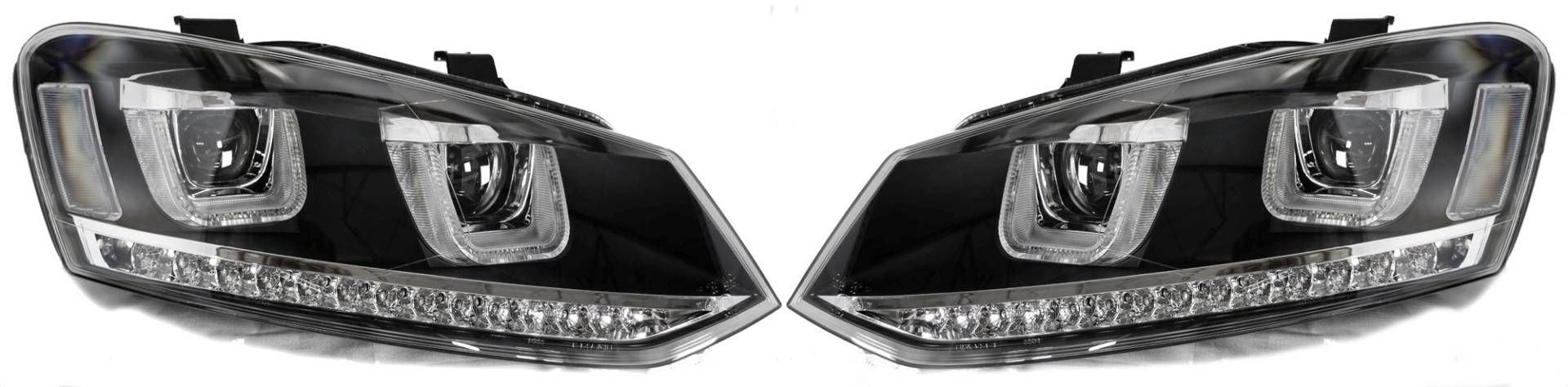 Eagle Eyes Scheinwerfer Set, mit LED Blinker, mit U-Tube Tagfahrlicht Optik, in Schwarz Eagle Eyes Scheinwerfer Set, mit LED Blinker, mit U-Tube Tagfahrlicht Optik, in Schwarz von Eagle Eyes