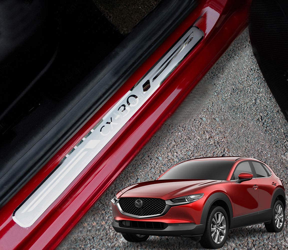 4pcs Car Door Sill Protector for Mazda CX-30 CX30 2019 2020 2021 2022 Trim Scuff Pedal Threshold Cover Protector Plate Ticker Accessories Stainless Steel 4pcs Car Door Sill Protector for Mazda CX-30 CX30 2019 2020 2021 2022 Trim Scuff Pedal Threshold Cover Protector Plate Ticker Accessories Stainless Steel von Eamily