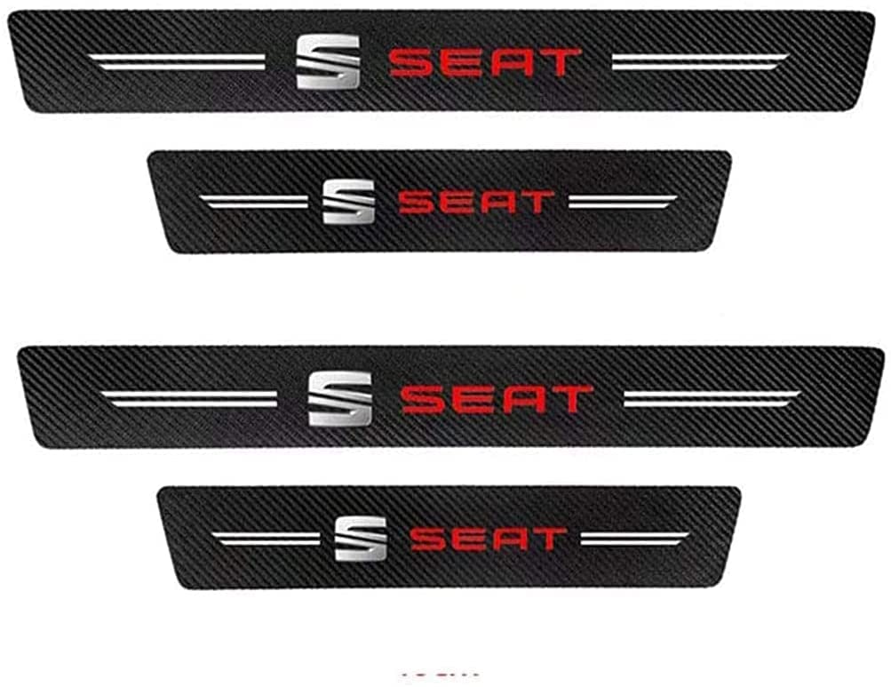 Carbon Door Sill Sticker Car Door Sill Protector for Seat Ibiza 6L 6J 6P Leon FR 5F von Eamily