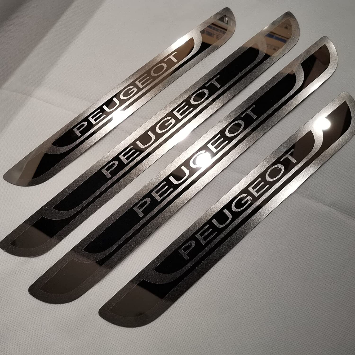 Eamily 4 Stück Auto Einstiegsleisten Schutz für Peugeot 308 208 508 207 3008 2008 307, Edelstahl äußere Trittplatten, Schwellendeckel Schutzplatte Ticker Zubehör Eamily 4 Stück Auto Einstiegsleisten Schutz für Peugeot 308 208 508 207 3008 2008 307, Edelstahl äußere Trittplatten, Schwellendeckel Schutzplatte Ticker Zubehör von Eamily