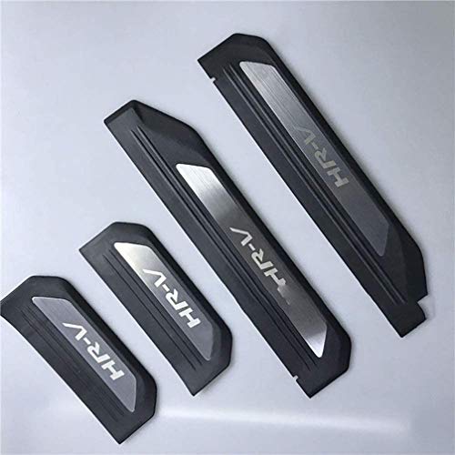 Eamily Car Exterior Protection Door Sill Protectors Door Sills for Honda Vezel HRV 2014-2019 Protector Door Sill Kick Plates, Stainless Steel Non-Slip Anti-Scratch Exterior Door Sills Sticker von Eamily