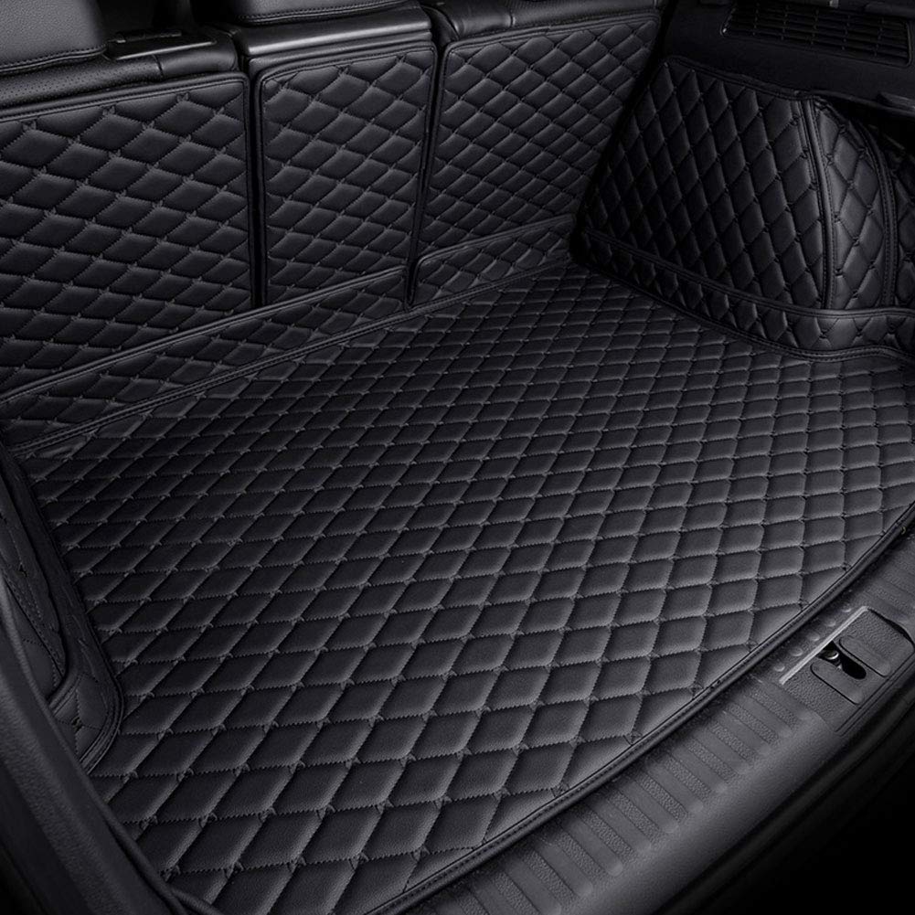 Eamily Kofferraummatten für Mercedes-Ben Z GLC 2017–2020, Leder-Kofferraummatte, staubdicht, kratzfest, maßgeschneidert, für Ladung, Kofferraum, faltbare Teppiche (Allschwarz) von Eamily