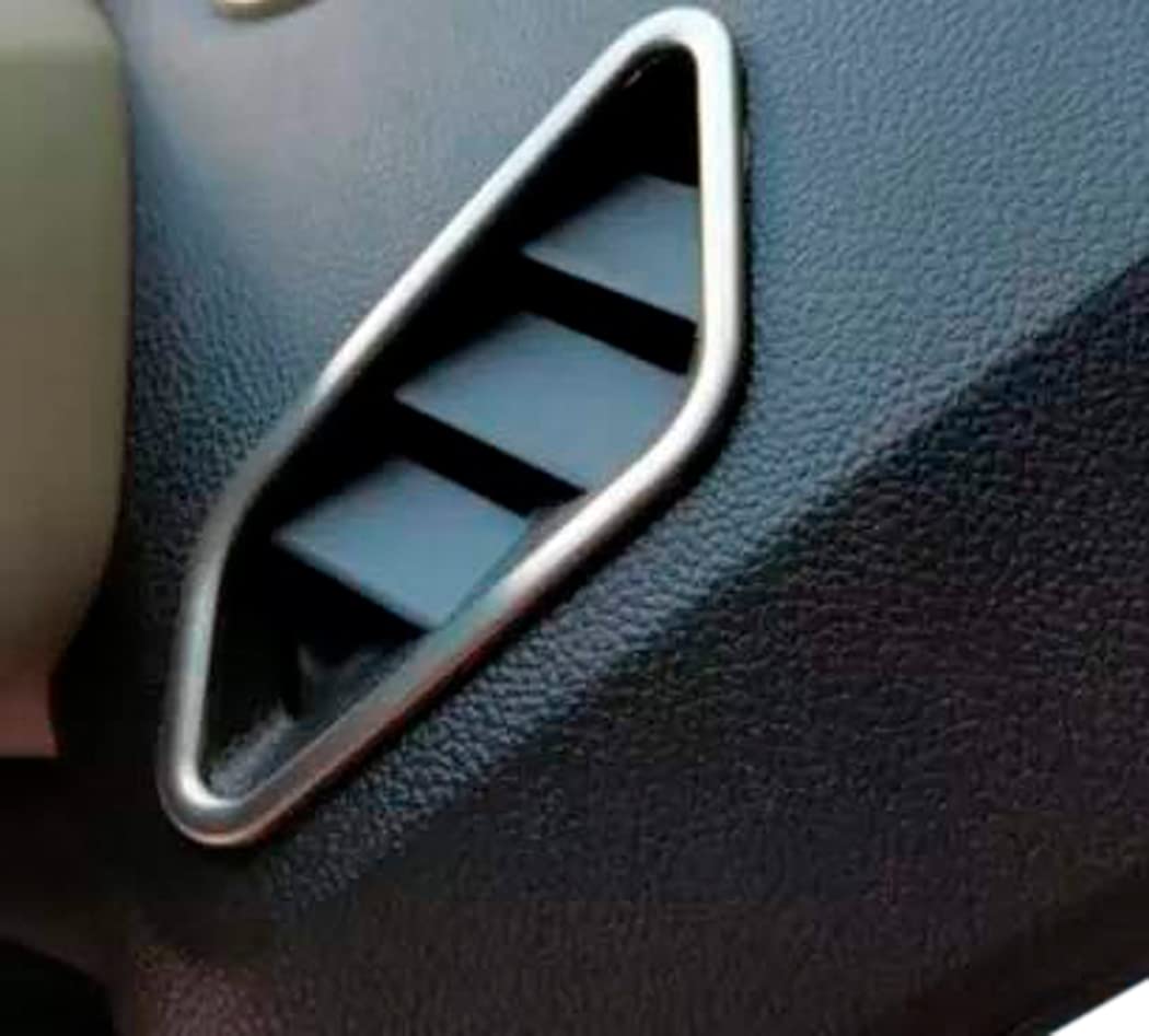 Eamily Renault Dacia Duster 2018-2021 Accessories Matte Lining Front Top Vent Air Conditioning Frame Sticker Cover Pack of 2 YGAODWQ (Air Vent Trim) von Eamily