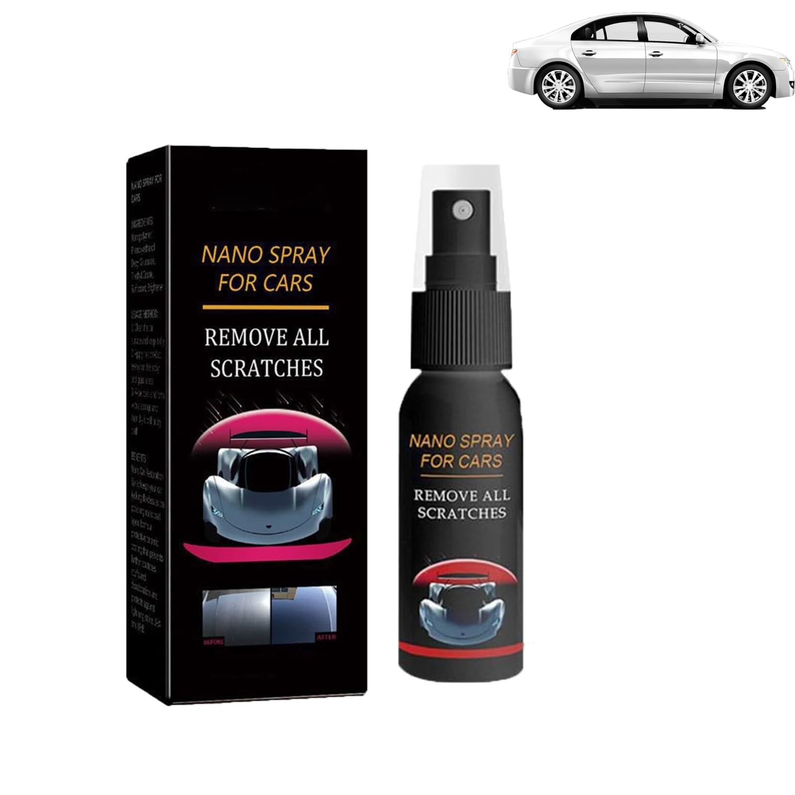 EasPowest Nuracoat Nano Car Spray, 2025 New Car Scratch Quick Repair Nano Spray, Multifunctional Coating Renewal Agent,Instant Invisible Scratch Remover,Long-Lasting Protection, All Cars (30ML,1PCS) von EasPowest