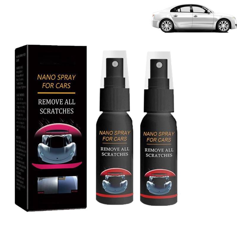 EasPowest Nuracoat Nano Car Spray, 2025 New Car Scratch Quick Repair Nano Spray, Multifunctional Coating Renewal Agent,Instant Invisible Scratch Remover,Long-Lasting Protection, All Cars (30ML,2PCS) von EasPowest