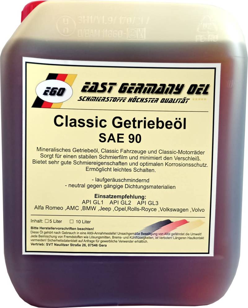 East Germany OIL Getriebeöl 90 Classic Kanister 5 Liter von East Germany OIL