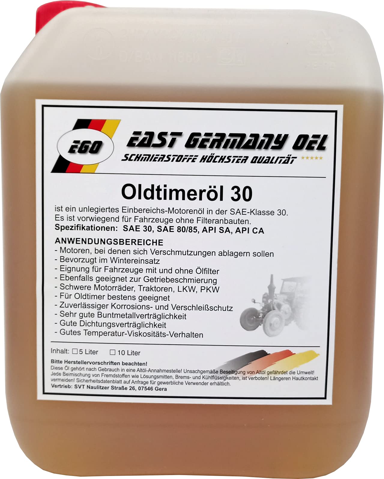 30 im Kanister 5 LiterL8 von East Germany OIL