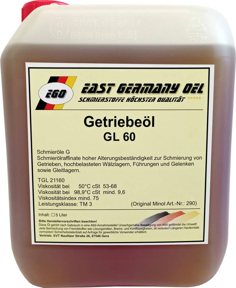 East Germany OIL Getriebeöl GL 60 Kanister 5 Liter von East Germany OIL