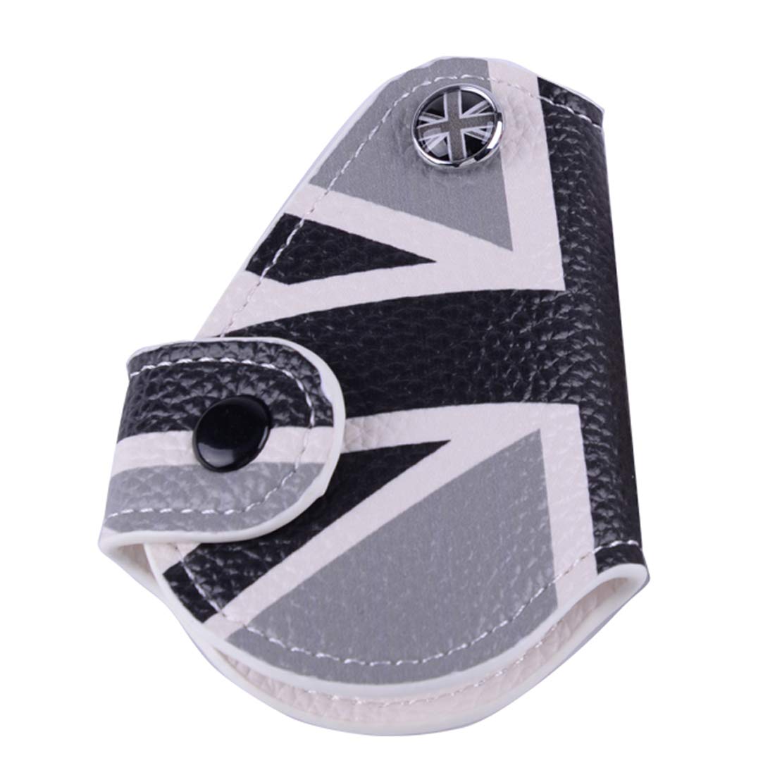 Grau Union Jack UK Flagge Schlüsseletui Schlüsselanhänger Halter Fit für Mini Cooper F55 F56 F60 F60 von Eastar