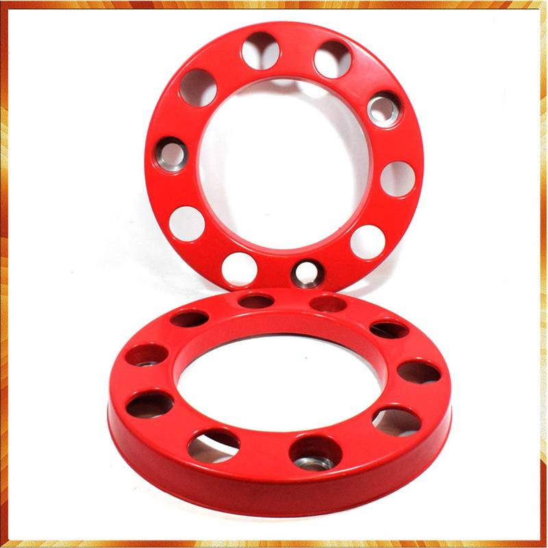 Easy Link 2 x Radbolzenabdeckung 22,5" Plastik Rot Radkappen Radzierblenden LKW von Easy Link