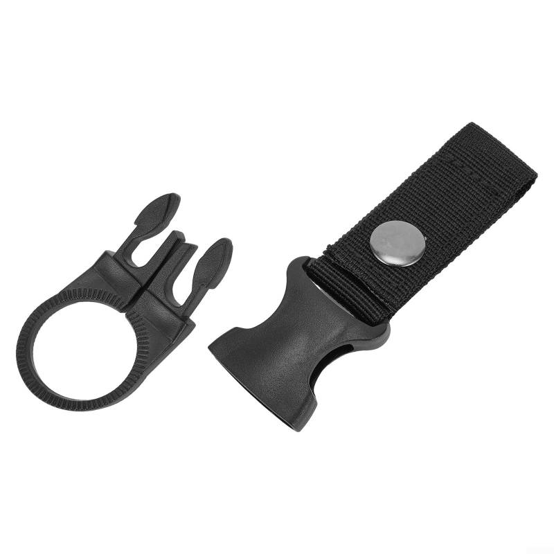 Secure Attach Nylon-Wasserflaschenhalter für Fahrräder und Outdoor-Abenteuer (schwarz) von EasyByMall