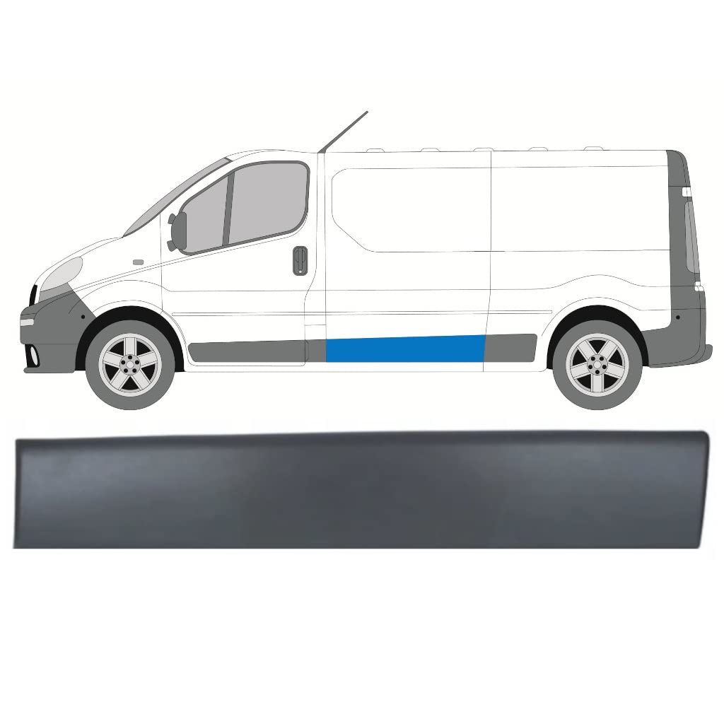 EasyParts Seitentürleisten Leiste - Autotürschutz Zierleiste Ersatz mit Clips für Renault Trafic, Vauxhall Vivaro, Nissan Primastar/für alle Designmodelle von 2001 bis 2014, Schwarzgrau EasyParts Seitentürleisten Leiste - Autotürschutz Zierleiste Ersatz mit Clips für Renault Trafic, Vauxhall Vivaro, Nissan Primastar/für alle Designmodelle von 2001 bis 2014, Schwarzgrau von EasyParts