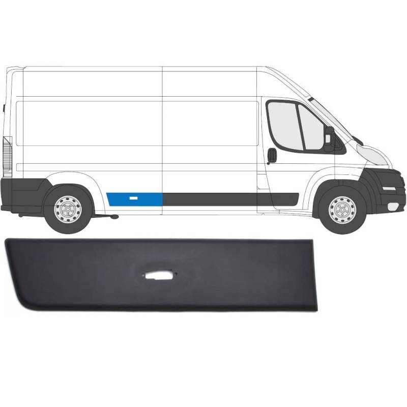 Seitentür Zierleiste - Autotürschutz Verkleidung Ersatz mit Clips für Fiat Ducato/Peugeot Boxer/Citroen Relay/Citroen Jumper/für alle Designmodelle von 2006 bis 2022 von EasyParts