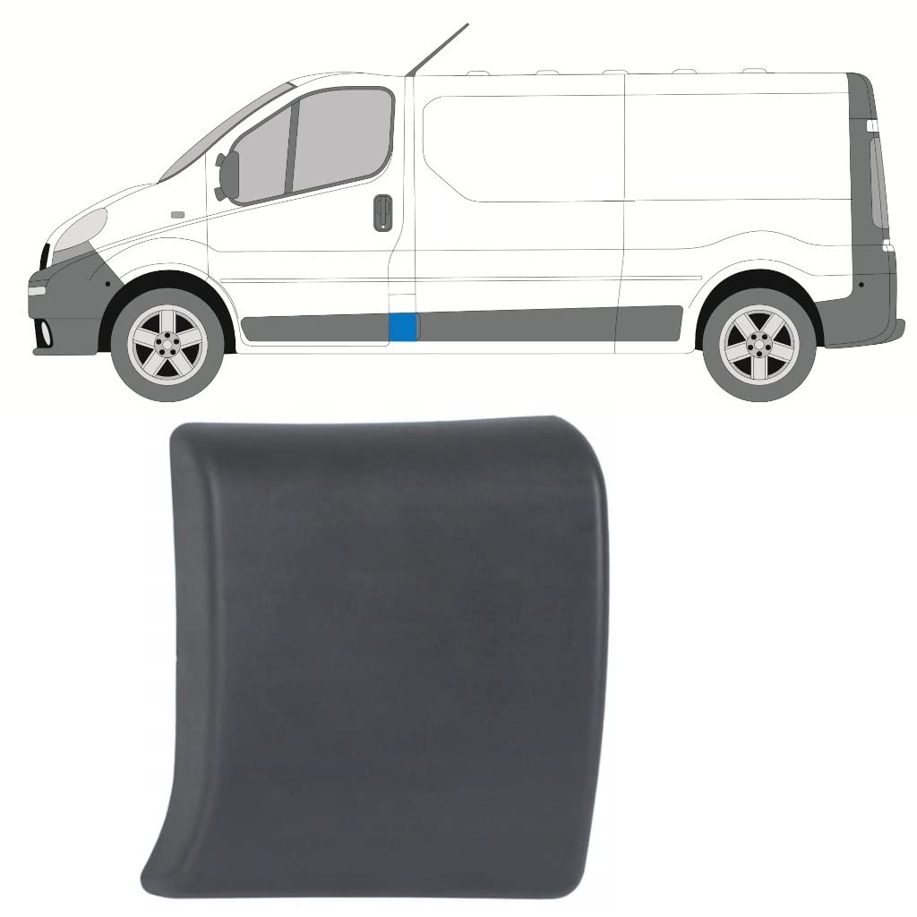 EasyParts Zierleiste für die Seitentür - Autotürschutz Zierleiste Ersatz mit Clips für Renault Trafic, Opel Vivaro, Nissan Primastar / für alle Designmodelle von 2001 bis 2014, Schwarz Grau von EasyParts