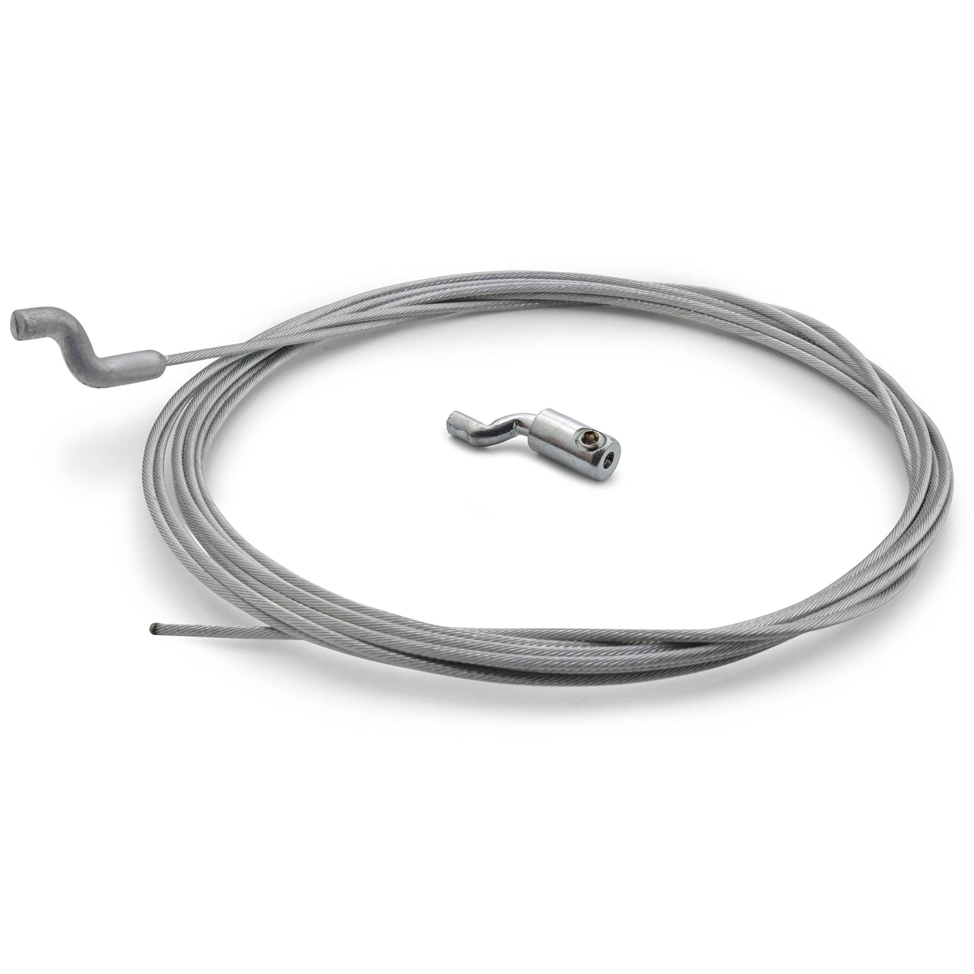 Easyboost Gaszug Gasseil Flexibler Ø1,5mm mit Z-Endstück Schraubnippel 2,50 Meter Universal Gaskabel mit Schraubnippel für Rasenmäher Einachsschlepper Freischneider (1 Gaszug) von Easyboost