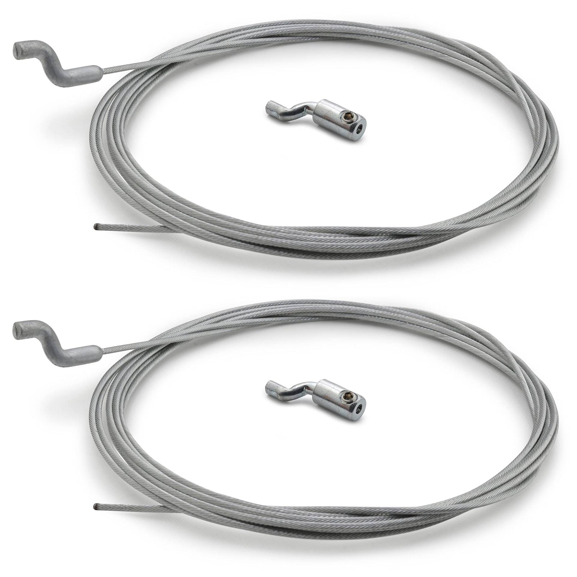 Easyboost Gaszug Gasseil Flexibler Ø1,5mm mit Z-Endstück Schraubnippel 2,50 Meter Universal Gaskabel mit Schraubnippel für Rasenmäher Einachsschlepper Freischneider (2 Gaszüge) von Easyboost