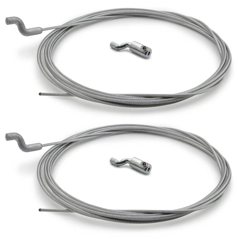 Easyboost Gaszug Gasseil Flexibler Ø1,5mm mit Z-Endstück Schraubnippel 2,50 Meter Universal Gaskabel mit Schraubnippel für Rasenmäher Einachsschlepper Freischneider (2 Gaszüge) von Easyboost