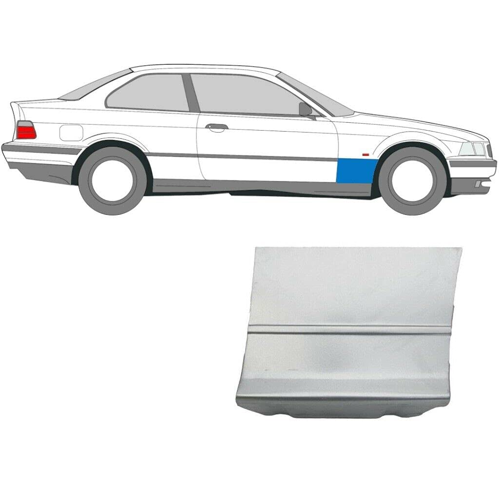 Frontflügel-Reparaturblech passend für BMW 3/1990 2000 / E36 Coupé / Cabrio / unlackierter Stahl / rechte Seite (Fahrerseite / Offside/O/S) / Beseitigen Sie Rost in Ihrem Auto. von Easyparts