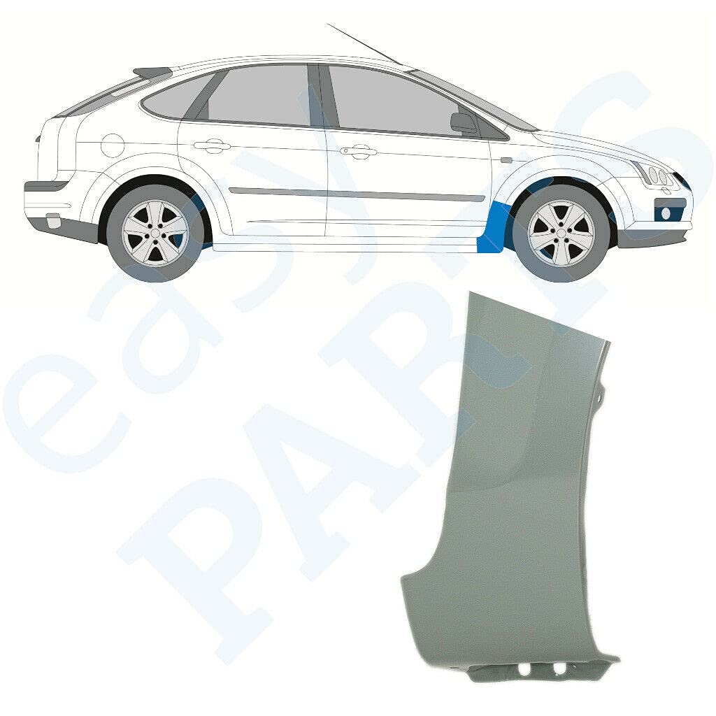 Frontflügel-Reparaturblech passend für Ford Focus / 2004 2008 / unlackierter Stahl / rechte Seite (Fahrerseite / abseits / O/S) / Beseitigen Sie Rost in Ihrem Auto. von Easyparts