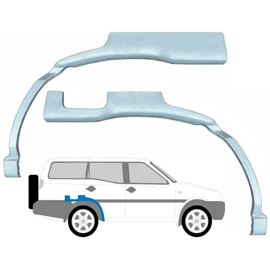 Hinterradlauf-Reparaturblech, Heckflügel, 2 Stück, passend für Terrano II / 1993 1999 / 5-Türer / unbelackierter Stahl / für beide Seiten des Autos / Beseitigen Sie Rost in Ihrem Auto. Hinterradlauf-Reparaturblech, Heckflügel, 2 Stück, passend für Terrano II / 1993 1999 / 5-Türer / unbelackierter Stahl / für beide Seiten des Autos / Beseitigen Sie Rost in Ihrem Auto. von Easyparts