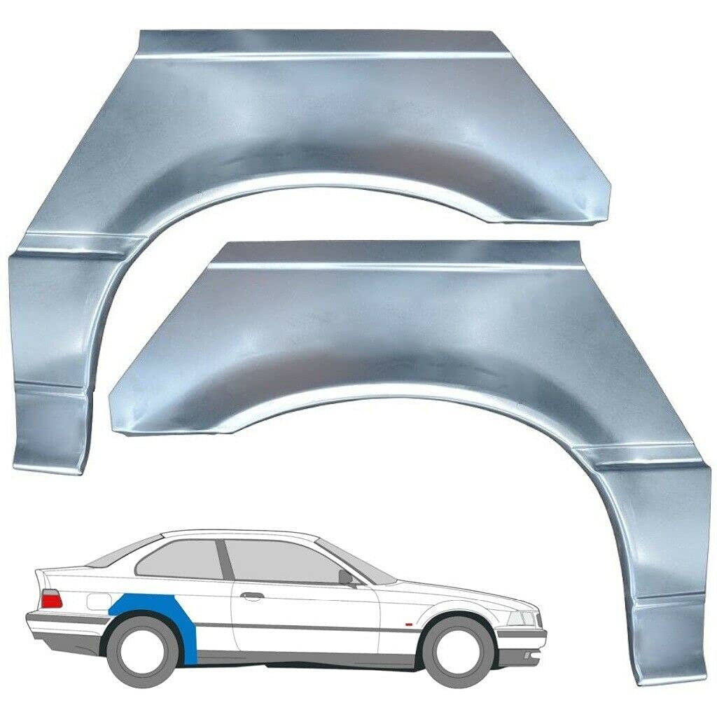 Hinterradlauf-Reparaturblech / Heckflügel, 2 Stück, passend für BMW 3/1990 2000 / E36 Coupe / Cabrio / Stahl unlackiert / für beide Seiten des Autos / Beseitigen Sie Rost in Ihrem Auto. Hinterradlauf-Reparaturblech / Heckflügel, 2 Stück, passend für BMW 3/1990 2000 / E36 Coupe / Cabrio / Stahl unlackiert / für beide Seiten des Autos / Beseitigen Sie Rost in Ihrem Auto. von easyparts