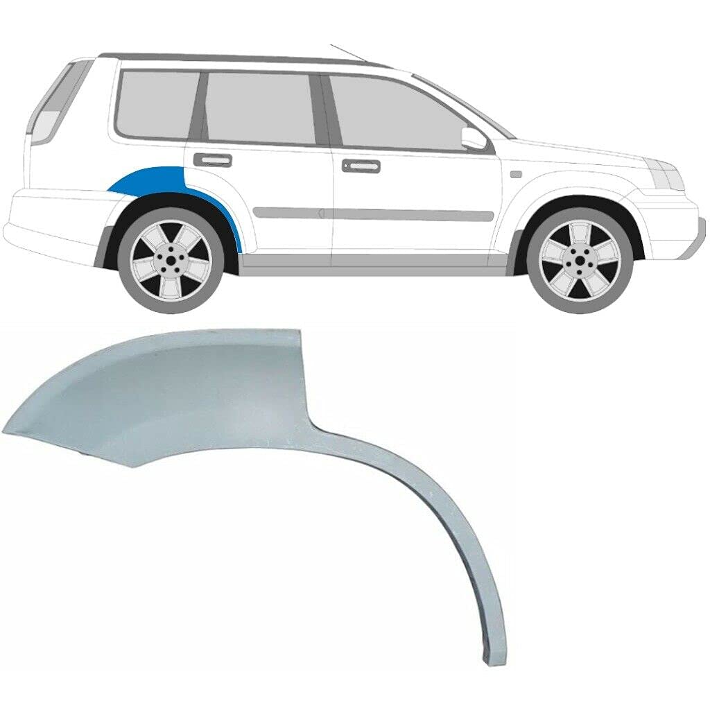 Hinterradlauf-Reparaturblech passend für Nissan X-Trail / 2001 2007 / T30 / unlackierter Stahl / rechte Seite (Fahrerseite / Offside/O/S) / Beseitigen Sie Rost in Ihrem Auto. von easyparts