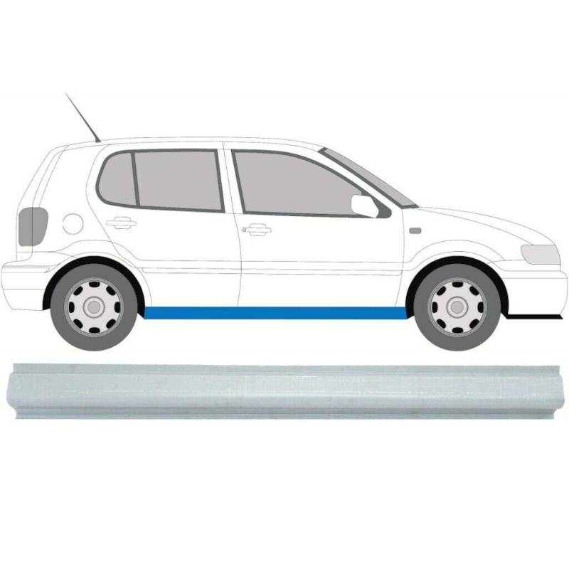 Polo 6n2 99-01 Schweller Reparatur Verkleidung Wippe Verkleidung Rechts = Links von easyparts