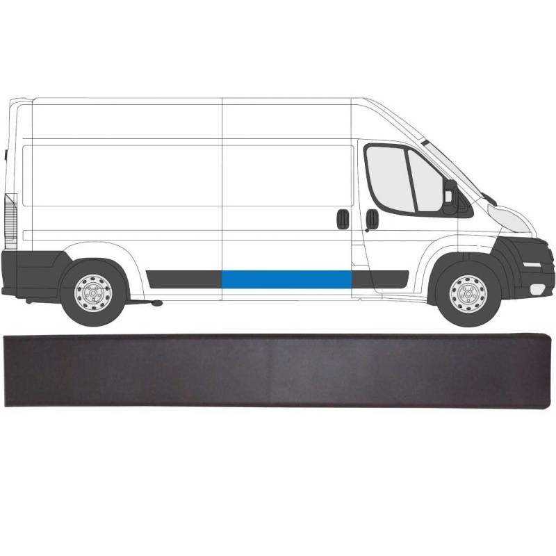 Schiebetür-Zierleiste, Seitenverkleidung, links und rechts, für Fiat Ducato/Peugeot Boxer/Citroen Relay/Citroen Jumper 2006- SWB & MWB & LWB/Referenz-OEM-Nummer 735422720 von Generic