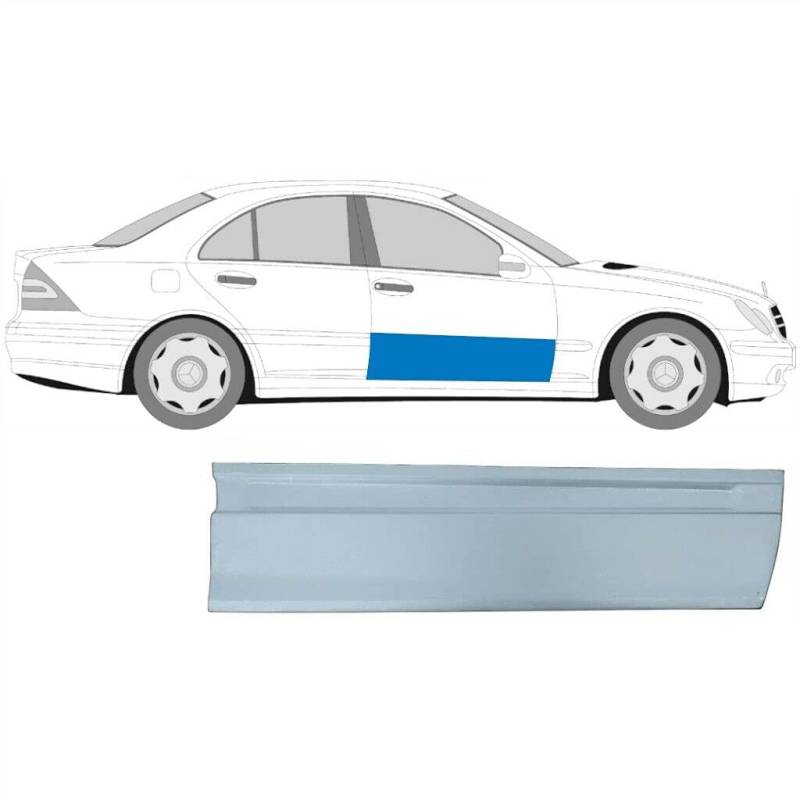 Easyparts Tür-Reparaturblech für Mercedes C-Klasse / 2000 2007 / W203 Limousine / Kombi / unlackierter Stahl / rechte Seite (Fahrerseite / Offside / O/S) / Beseitigen Sie Rost in Ihrem Auto. von Easyparts