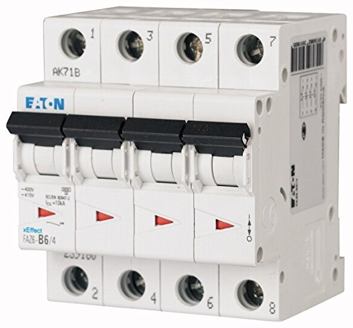 EATON FAZ6-C63/4 Automatischer Magnet-Thermoschalter FAZ6, 4P, 63A, Curve C von Eaton