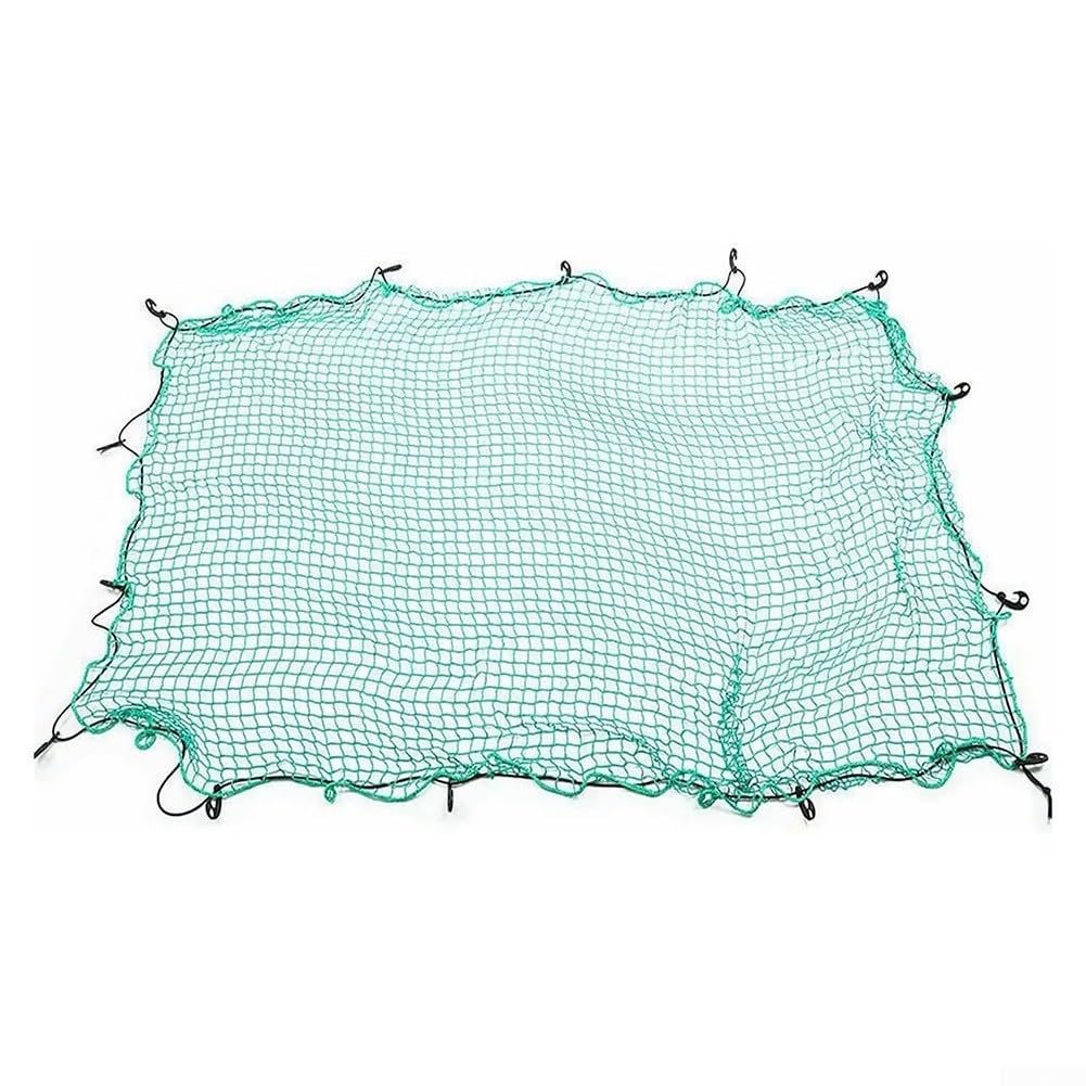 Eawfgtuw Elastisches Gepäcknetz, Gepäcknetz, grünes Polyethylen-Netz, LKW-Bettabdeckung, Anti-Fall-Sicherheitsnetz für SUV, Van, Anhänger, mit elastischen Seilkanten (3 x 4 m) von Eawfgtuw