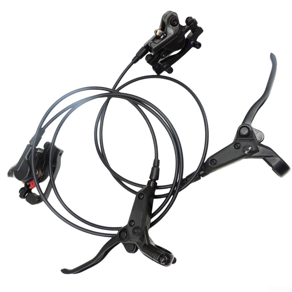 Eawfgtuw Hydraulisches Scheibenbremsen-Set für Mountainbike, links und rechts, professionelle Fahrradteile, Hebel mit Bremssätteln für 160-mm-Rotoren, vorne 850 mm, hinten, 1350 mm, Bremssattel aus Eawfgtuw Hydraulisches Scheibenbremsen-Set für Mountainbike, links und rechts, professionelle Fahrradteile, Hebel mit Bremssätteln für 160-mm-Rotoren, vorne 850 mm, hinten, 1350 mm, Bremssattel aus von Eawfgtuw