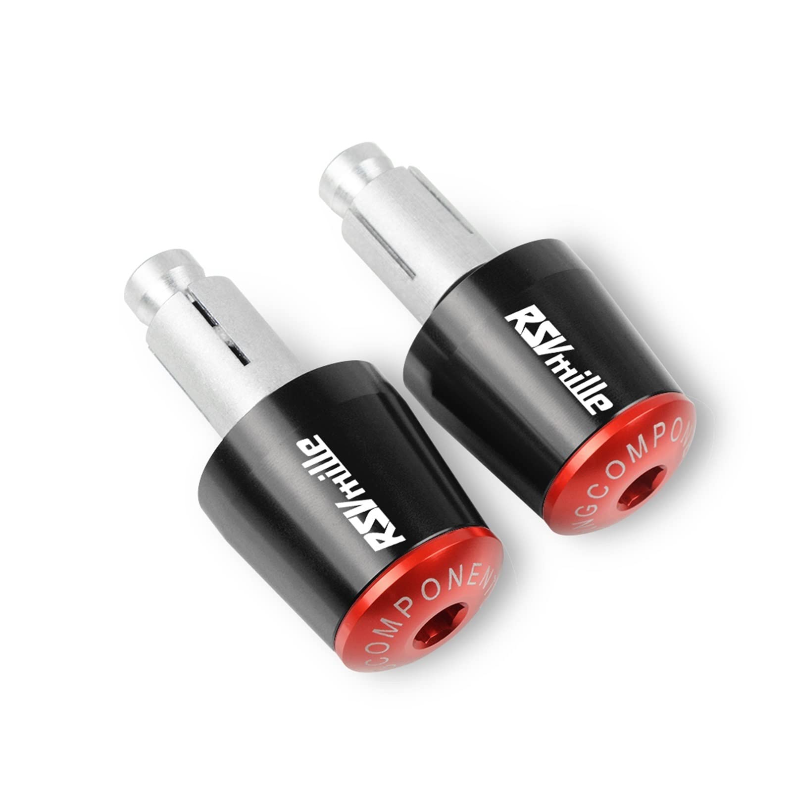 Für Aprilia RSV Mille/R 1999 2000 2001 2002 2003 Lenkerabdeckung Motorrad 7/8 "Lenkergriffe Aluminium Lenkerendstopfenkappen (Color : Red) von EbayiN