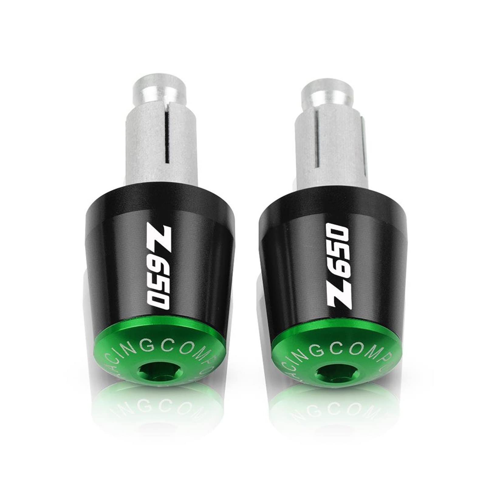 Für Kawasaki Z650 2016 2017 2018 2019 2020 Z 650 Motorrad Lenkergriffe Endkappe Anti Vibration Slider Plugs Lenkerenden (Color : Green) von EbayiN